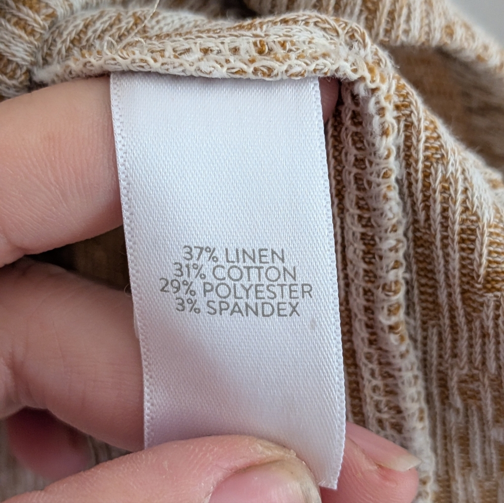 Pure Jill Linen Blend Cardigan & Tank Set Size Medium - Picture 4 of 6